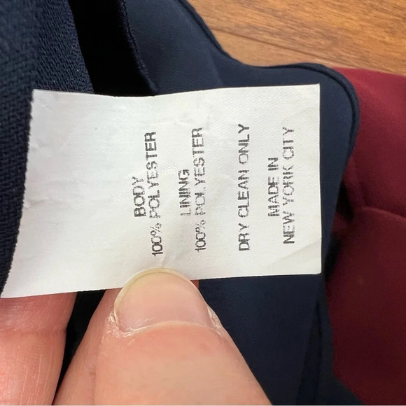 Tuckernuck Hunter Bell Burgundy Navy Layer Midi Shift Dress Size 4 - Picture 11 of 11